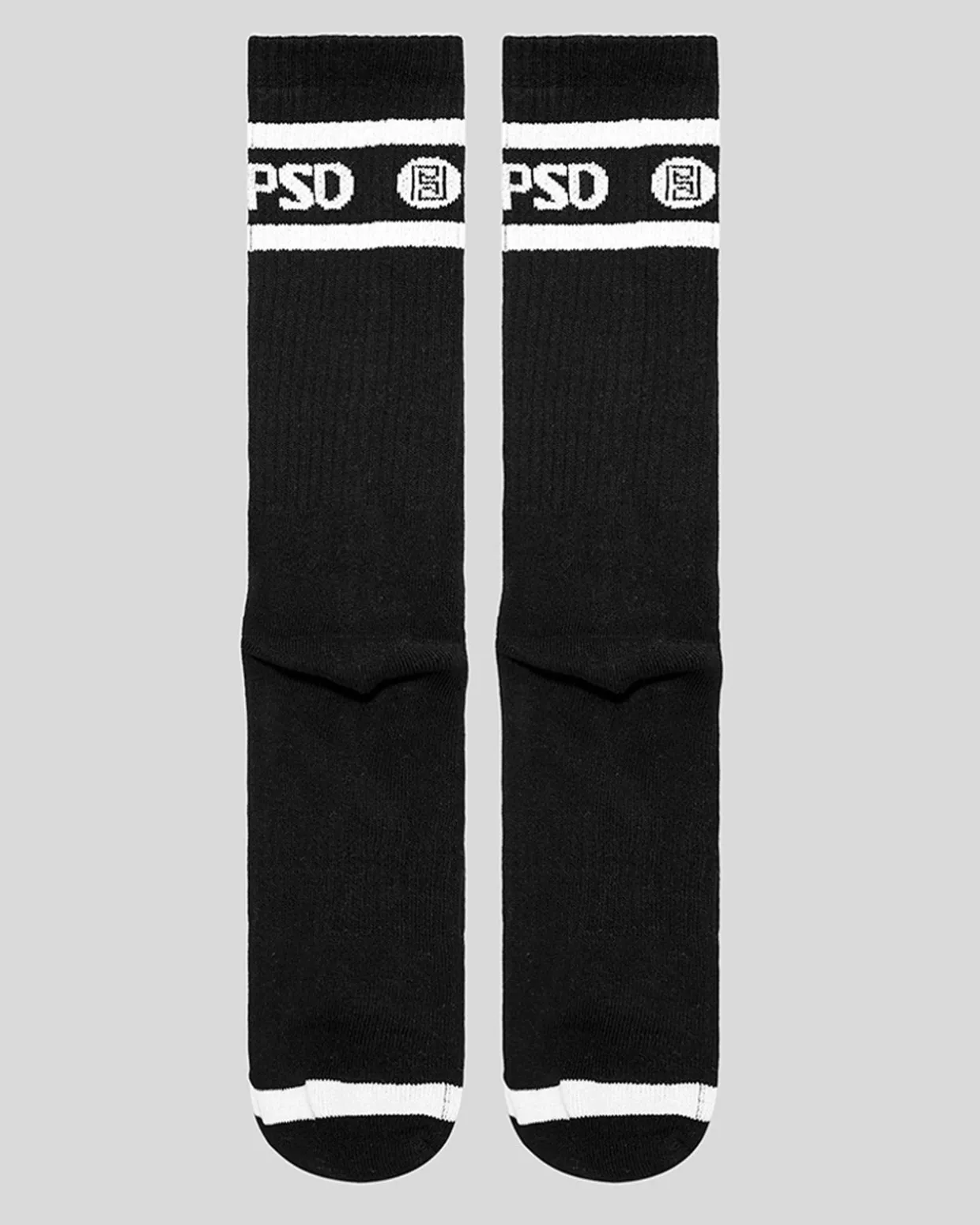 3 Pack - Logo Stripe Crew - Black