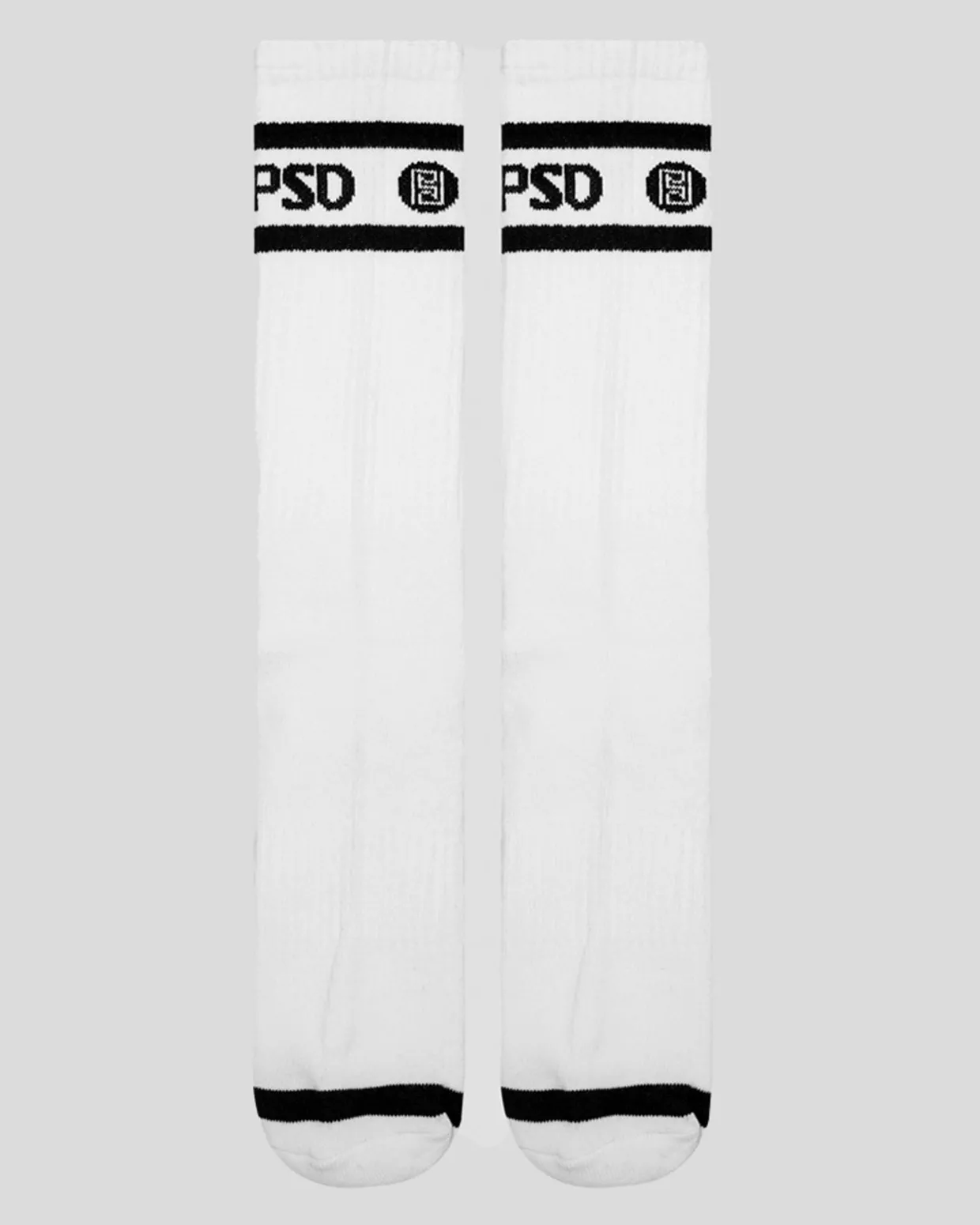 3 Pack - Logo Stripe Crew - White