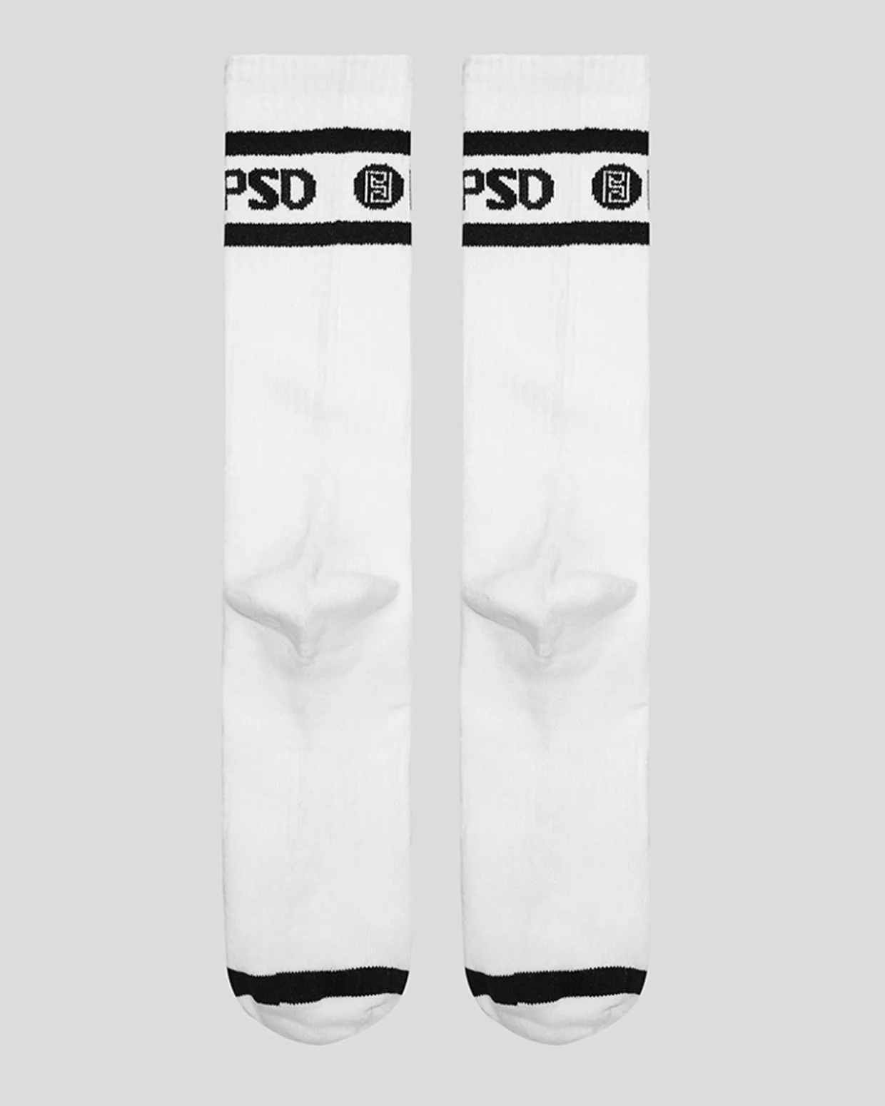 3 Pack - Logo Stripe Crew - White