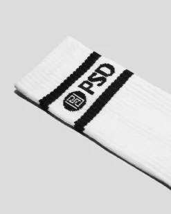 3 Pack - Logo Stripe Crew - White